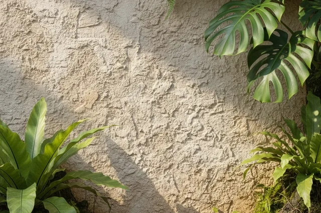 Vegetasi & Calico Stucco - Biofilik Lanskap