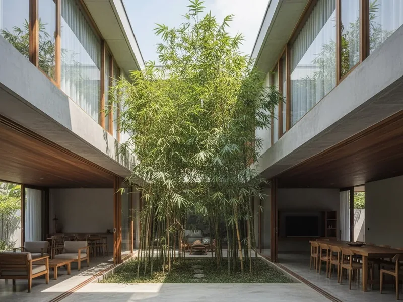 Nirmala Sanctuary House - Inner Bamboo Courtyard